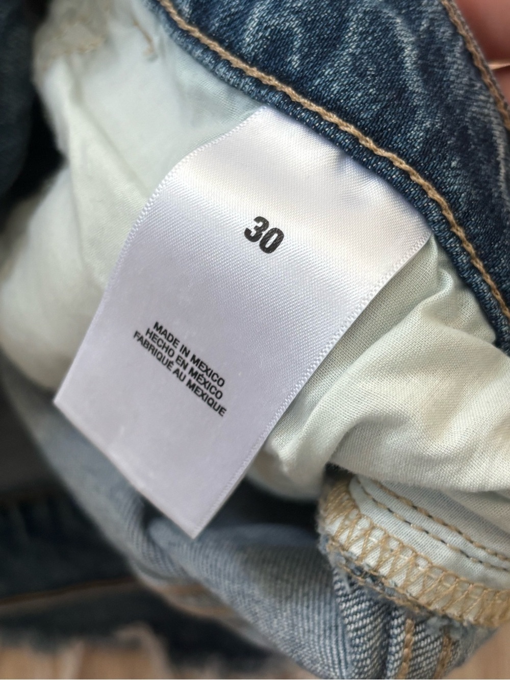 Favorite Daughter Blue Jordie Super High Rise Cut Off Denim Short Women's 30 - Picture 2 of 6